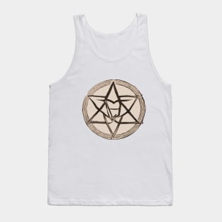 Pentagram Beige Shadow Silhouette Anime Style Collection No. 270 Tank Top